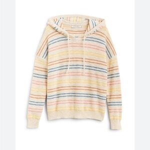 Stitches & Stripes Striped 100% Cotton Hoodie Sweater Size XL